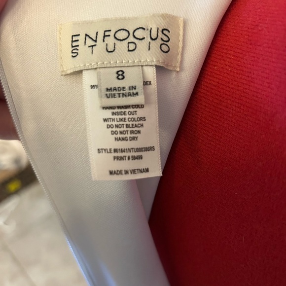 Enfocus Studio Womens Size 8 Ivory Floral Shimmer Lily Chain Sleeveless Dress - Picture 12 of 12